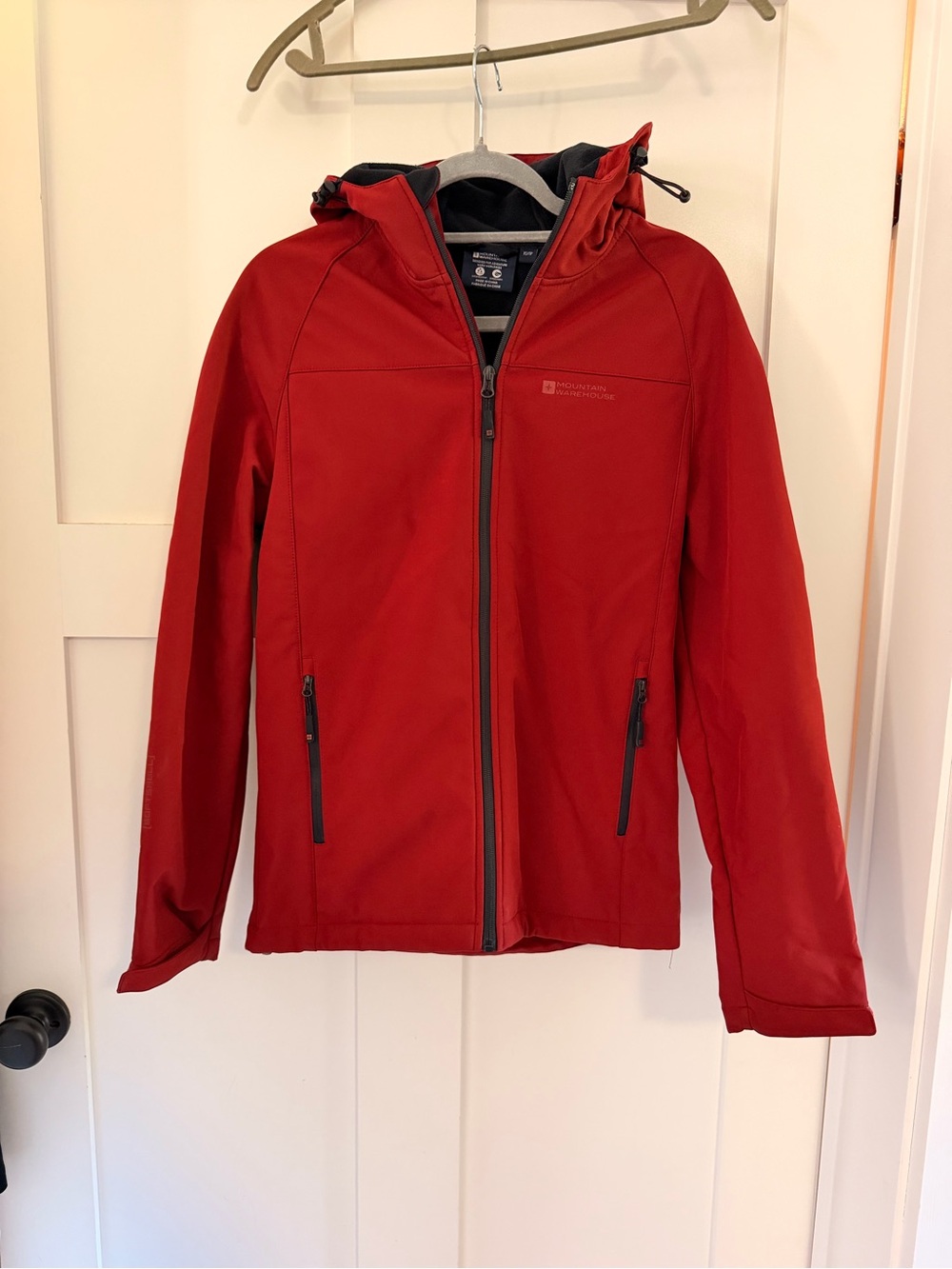 Red Softshell Jacket with Hood